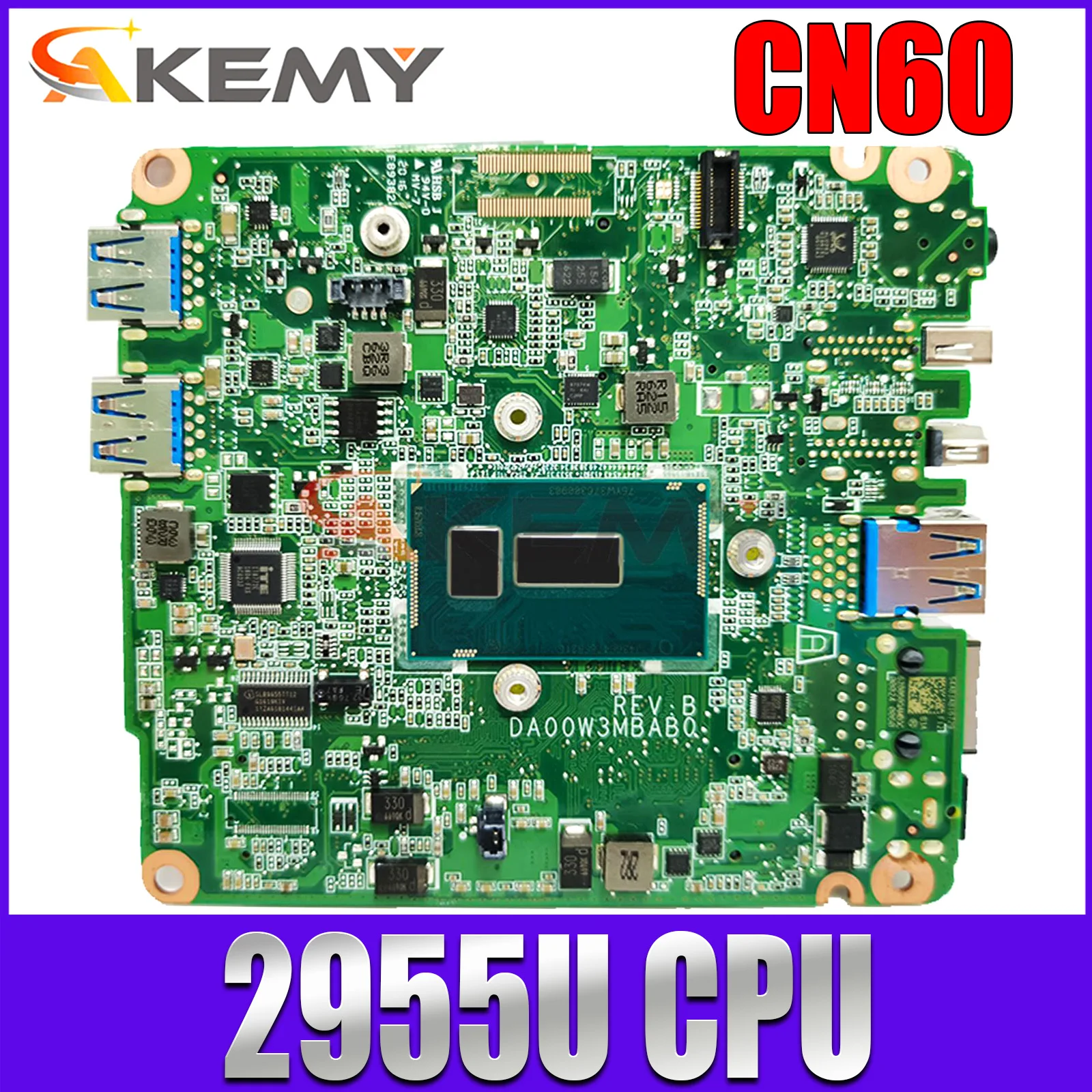 

CN60 MAIN BOARD 2995U CPU Mainboard For ASUS CN60 Motherboard Tested Working 100% Testing ok