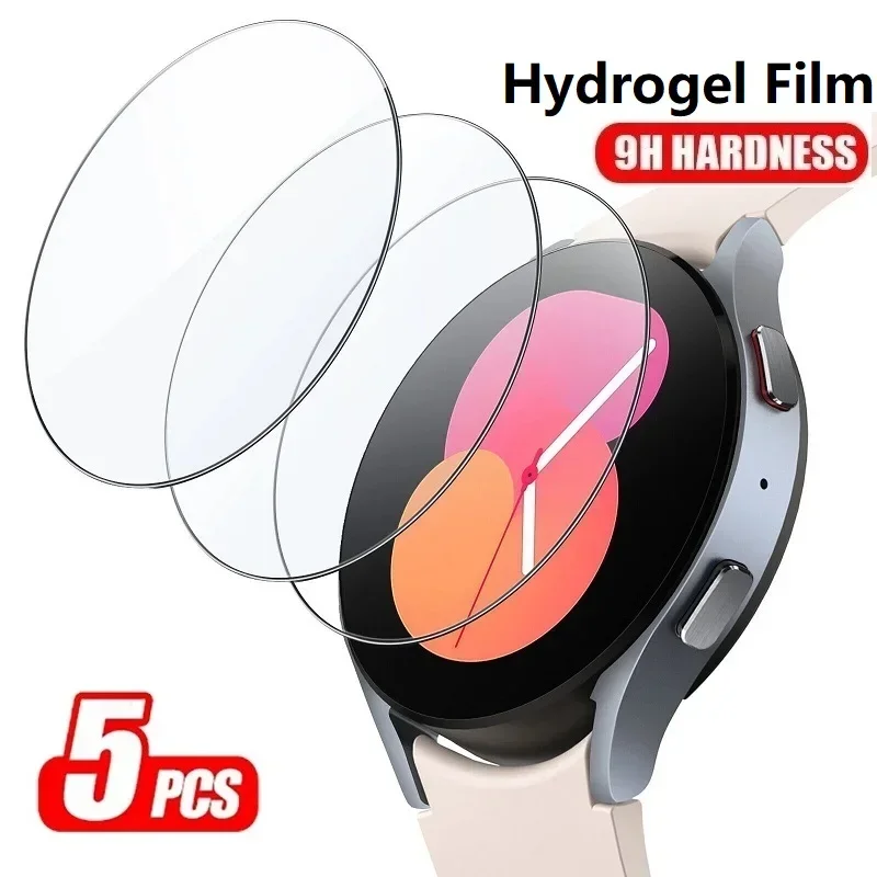 

5Pcs Hydrogel Protective Screen Protector Film for Samsung Galaxy Watch 3 4 5 6 40mm 41mm 42mm 44mm 45mm 46mm Film