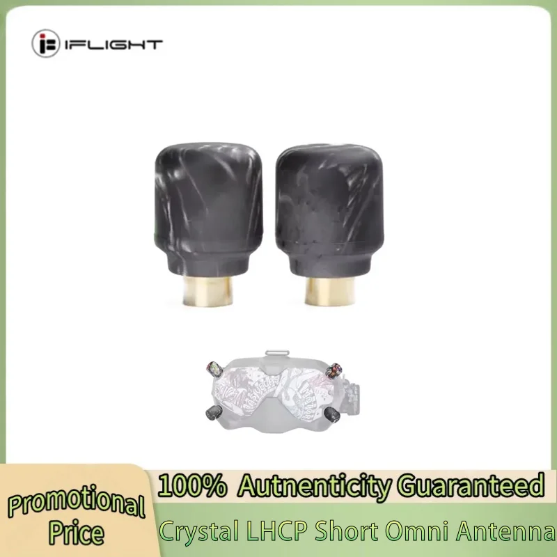 

2pcs iFlight 2025 New Crystal LHCP RP-SMA Short Omni Antennas for DJI Digital FPV Goggle