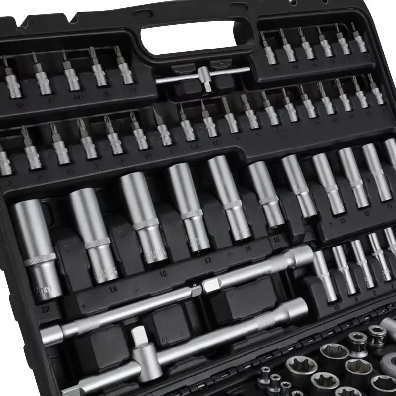 New 171pcs Socket Wrench Set Car Repair Tool Ratchet Spanner Wrench 1/4 3/8 1/2 Ratchet Spanner Screwdriver Bits Hand Tool 5