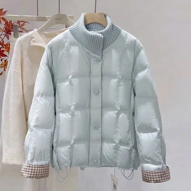 Autumn Winter Thick Stand Collar Short Loose Padded Cotton Coat Fashion Casual Basic Classic Outerwear Cozy Soft Padded Coat