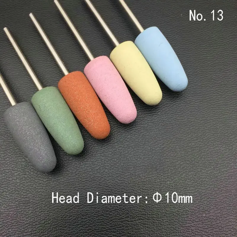 6pcs/set Rubber Silicon Nail Drill Milling Cutter for Manicure Bit Flexible Polisher Machine Electric Nail File Art Tools
