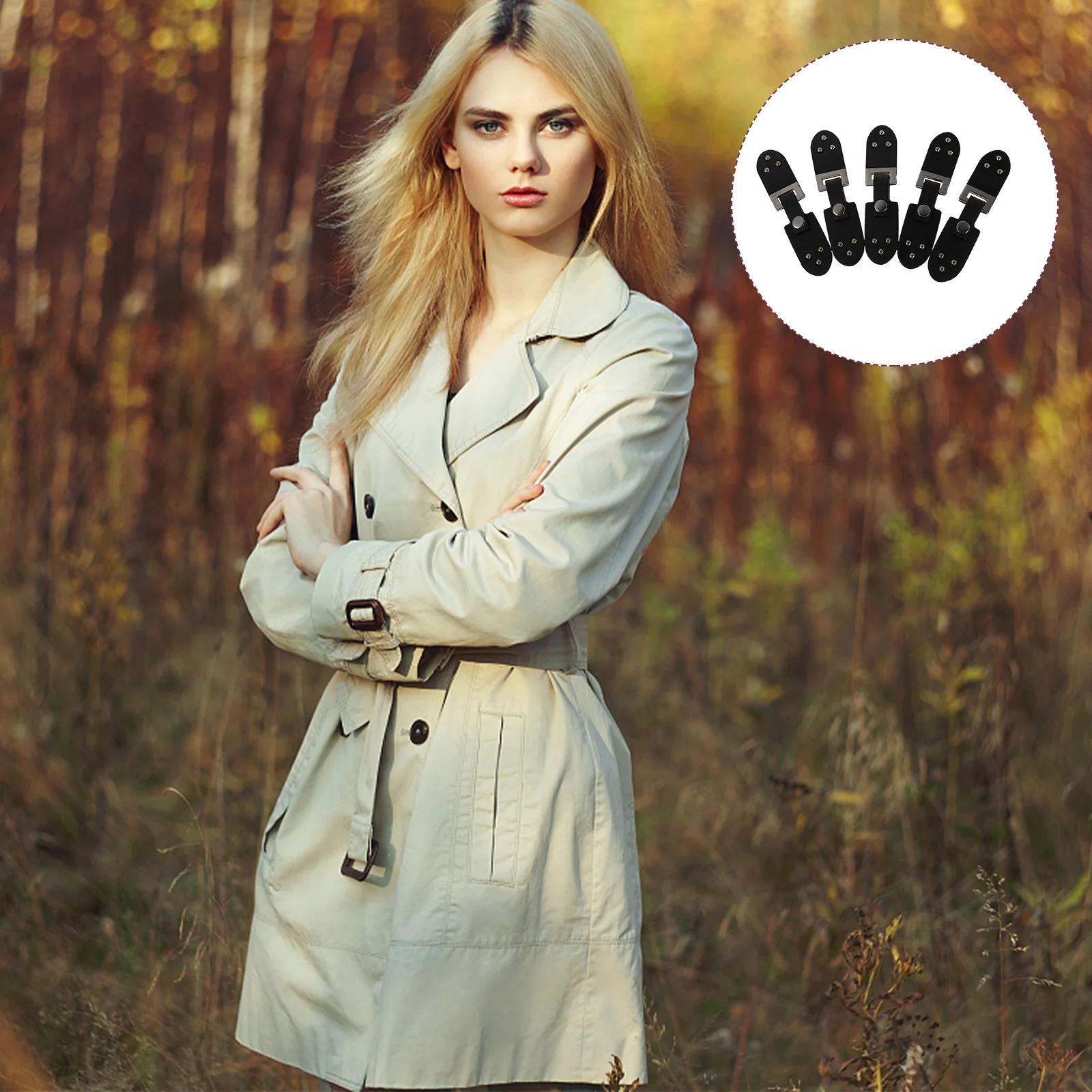 5Pcs Toggle Buckles Made of Leatherette Metal for Coat Duffle Shawl Fastener Dress Waistband Button DIY Sewing Accessories