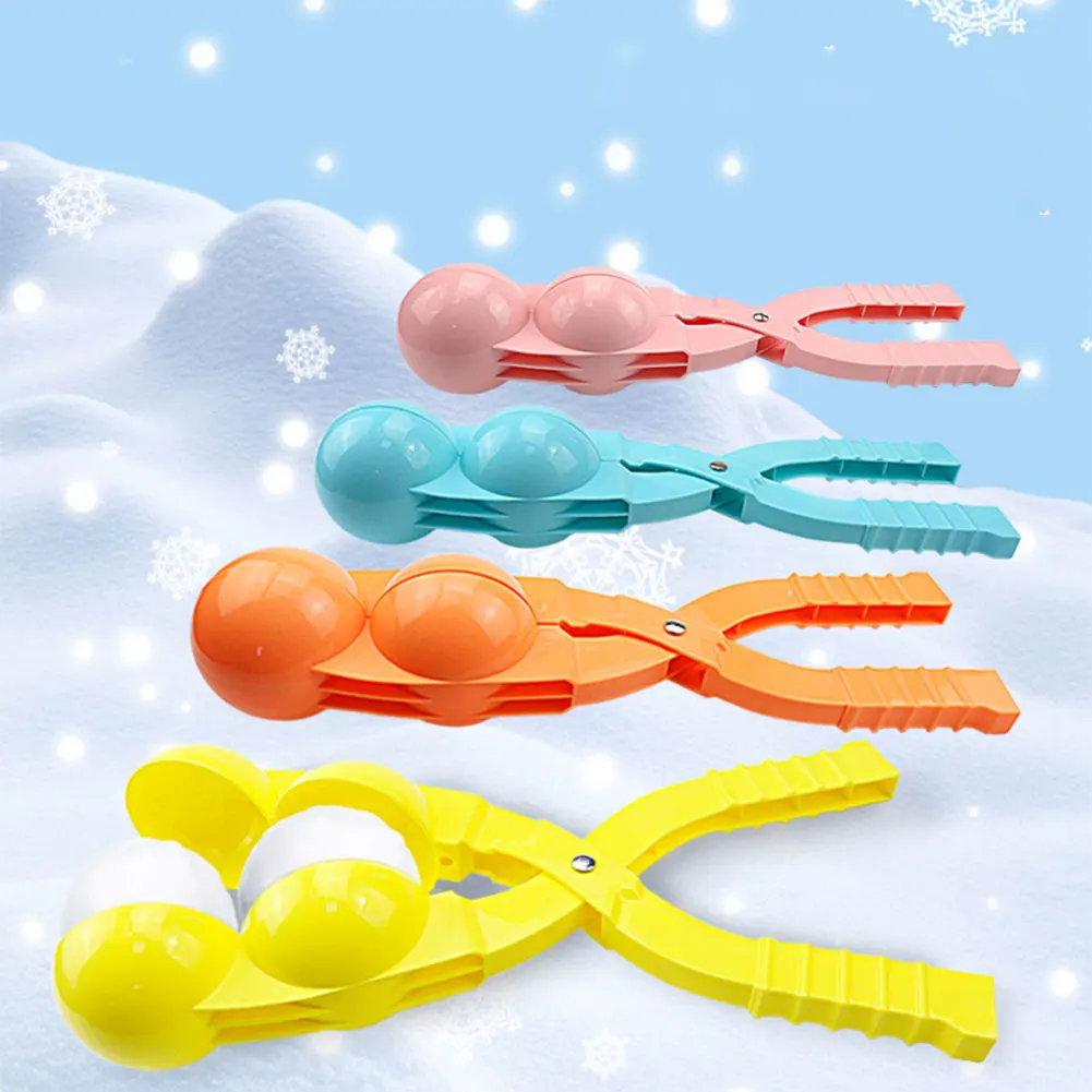 1/3/5Pcs Snow Ball Tongs Multifunctional Snowball Maker Clips Snowball Clamps Double Ball Sand Mold Tool for Snowball Fight