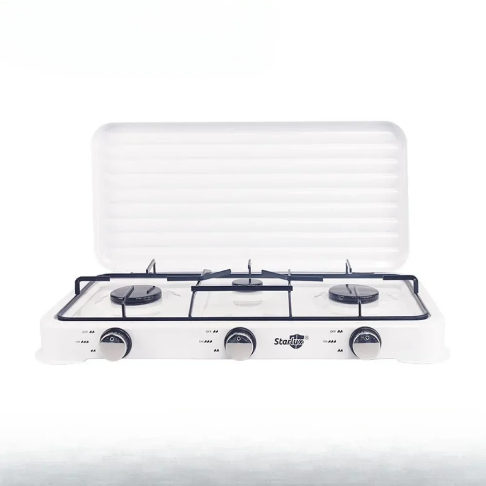 موقد غاز أنبوبي مدمج 3 شعلات - لا حاجة إلى تركيب، نطاق طهي منزلي سهل الاستخدام للنزهات الخارجية المحمولة