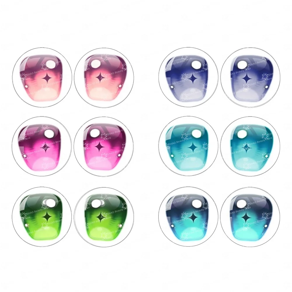 Large Pupil Eyes Blyth BJD Doll Round Glass Eye Chips 12pcs Cabochon 10MM-40MM Handmade Drop Glue Eye Pupil Girl Toy DIY JD008
