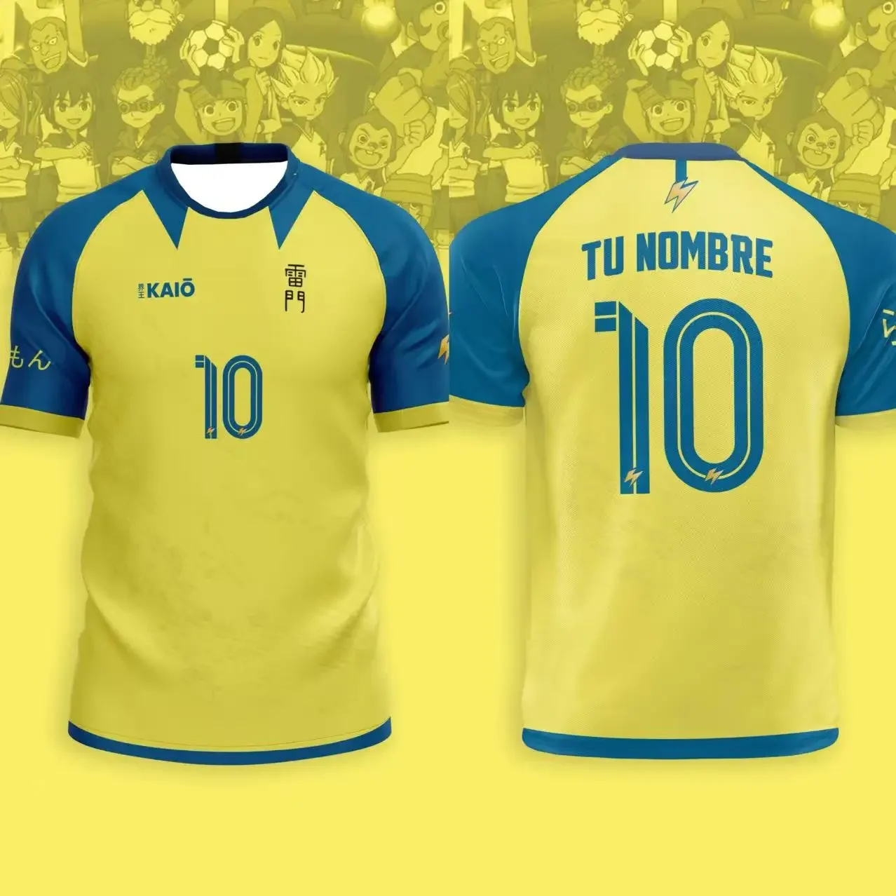 Men's Football T-shirt Japanese Animation T-shirt Inama Eleven Joint Short-sleeved Summer Comfortable Sports Man T-shirt