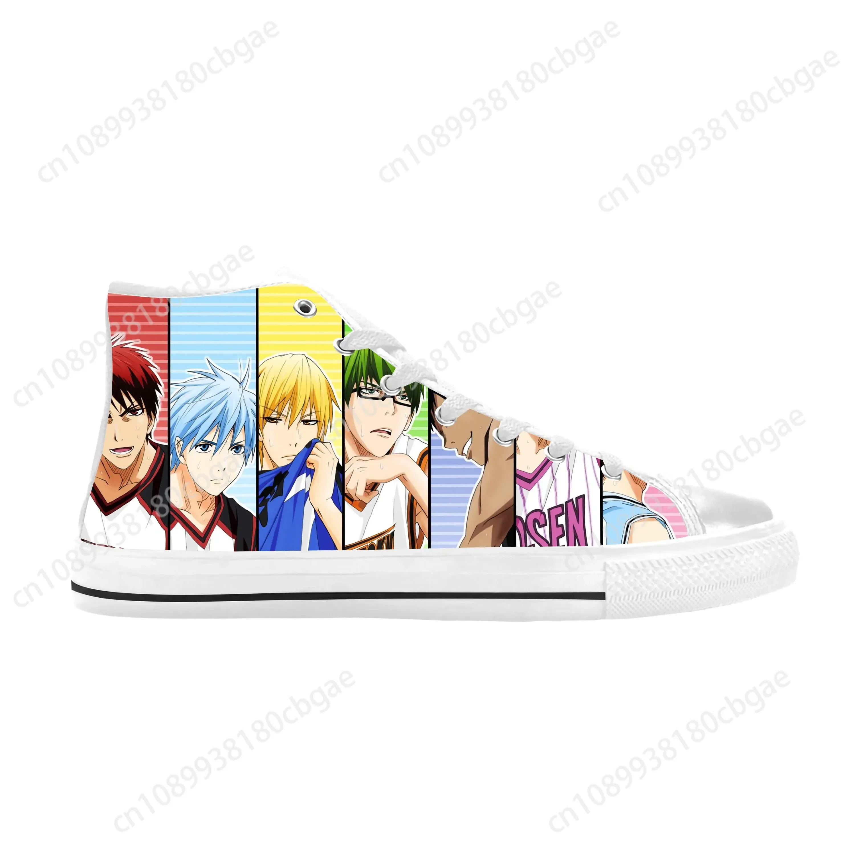 Japanese Anime Manga Kuroko No Basket Basketball Casual Cloth Shoes High Top Comfortable Breathable 3D Print Men Women Sneakers