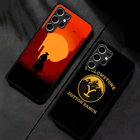 Yellowstones TV Show Phone Case For Samsung Galaxy S24 S23 S22 S21 S20 Plus Ultra Note20 Soft Black Phone Cover