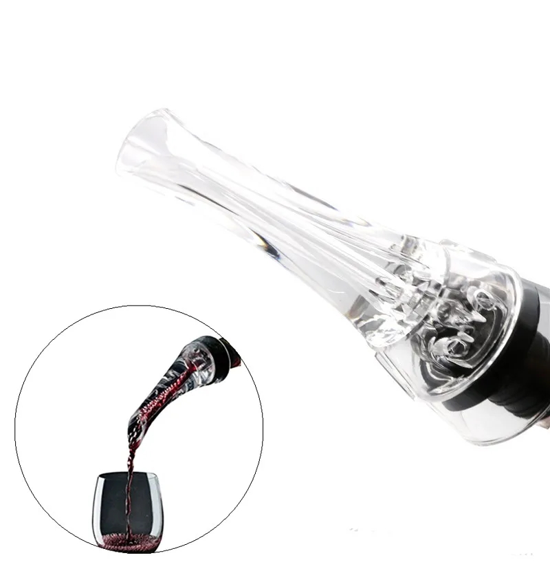 New Magic Wine Decanter Red Wine Aerating Pourer Spout Decanter Wine Aerator Quick Aerating Pouring Tool Pump Portable Filter