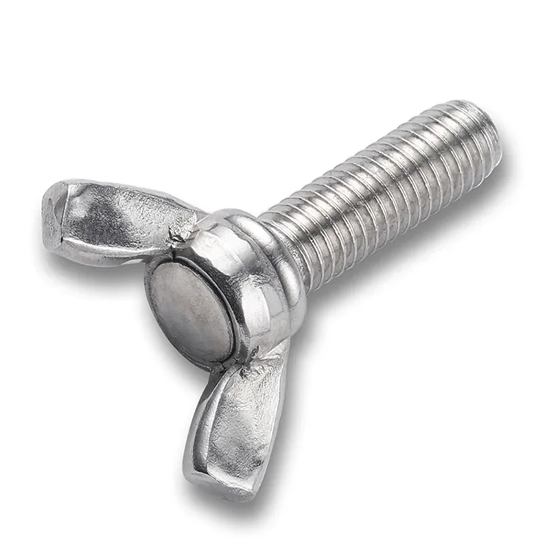 M3 M4 M5 M6 M8 M10 tornillos de apriete manual perno de mariposa tornillo de pulgar de ala de Zinc blanco garra 304/316/201 acero inoxidable 1-10 Uds