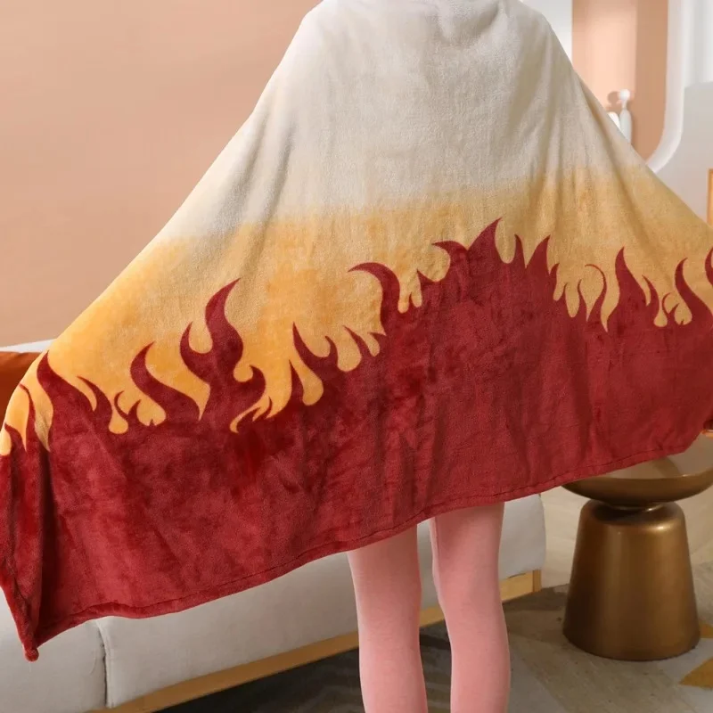 Demon Slayer Blanket Plaid Anime Kimetsu No Yaiba Cosplay Prop Tanjirou Custom Women Pajamas Adult Bathrobe Shawl Gown Homewear
