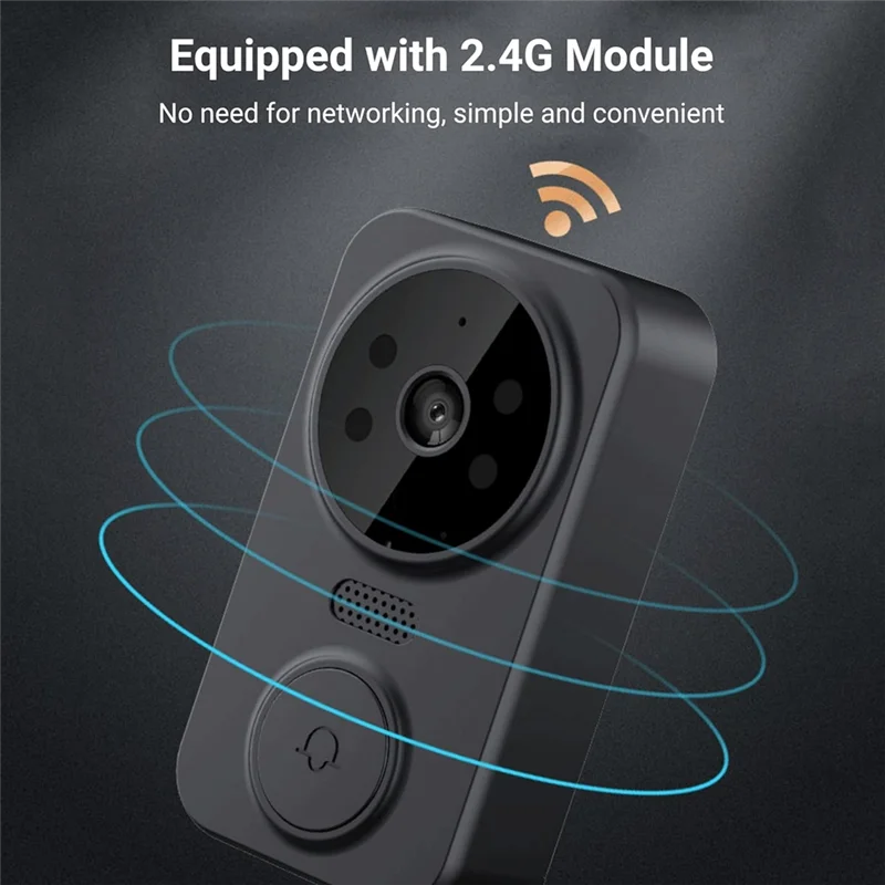 Daily Video Doorbell  Night HD Camera USB C 2.4Ghz 2 Way Voice  1080P Wide Angle Lens Video Doorbell  For Home Apartment