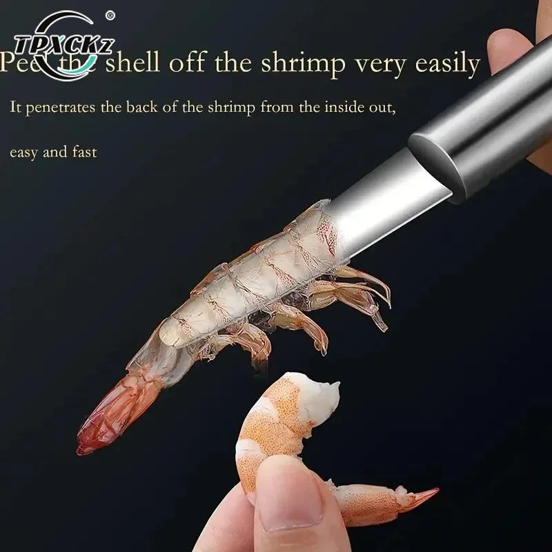 SL Stainless Steel Shrimp Deveiner Tool With Sharp Tip Easy Grip Handle For Kitchen Seafood Processing Fruit Pitting