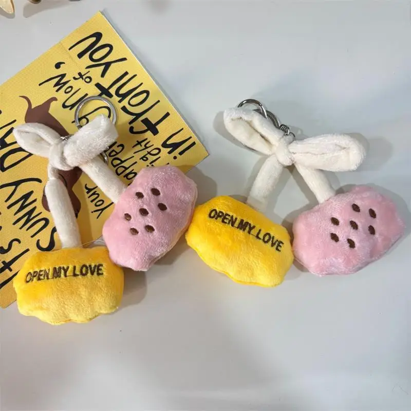 

Набор из 1/2 пушистых брелоков для кукол с вишневым бантом, милые плюшевые подвески для рюкзака, подвески для женской сумки, мягкие игрушки в стиле регдолл, подарки