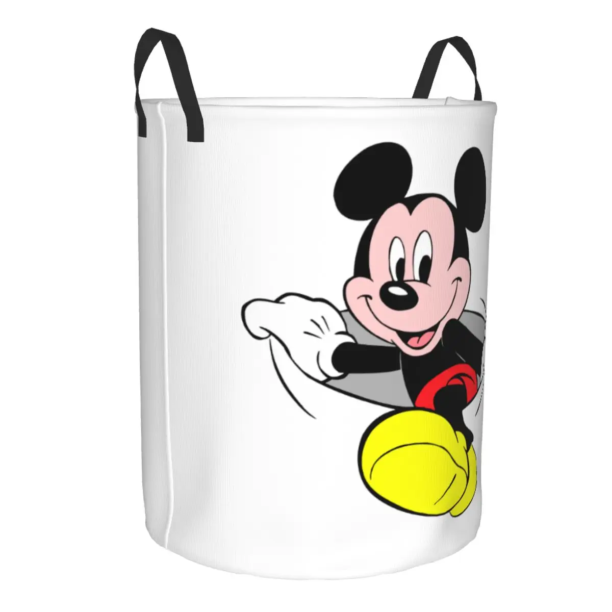 Custom Mickey Mouse Cartoon Laundry Hamper Large Storage Basket Kids Nursery Toy Organizer