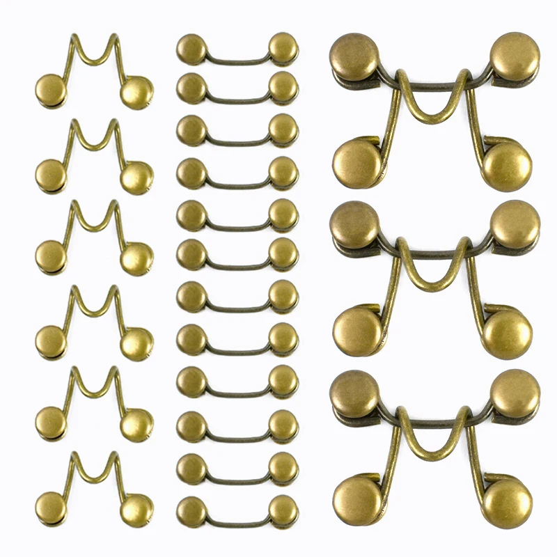 

20/30Sets 27/32X28mm Metal Buckles Detachable Invisible Hook Pants Waist Rivet Button Garment Trousers Adjust Clasp Accessoriess