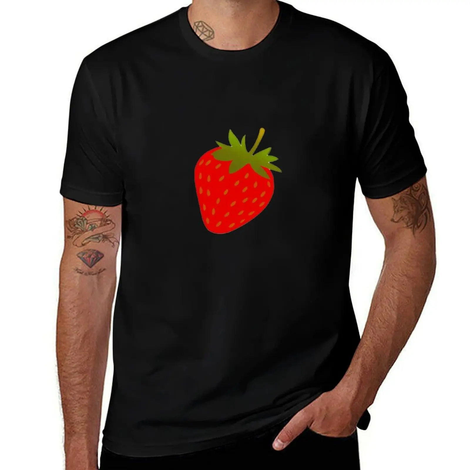 

Funny Strawberry T-Shirt Large Size Casual Tee Shirt