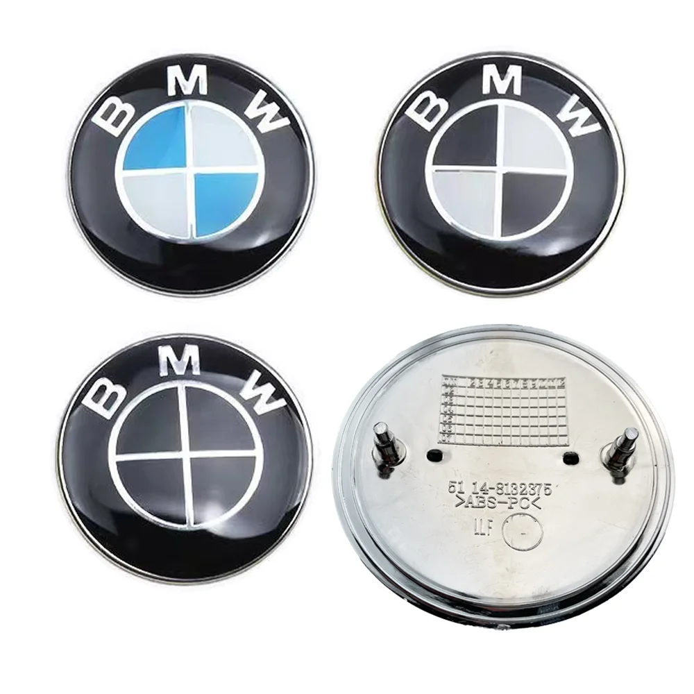 2pcs 82mm 74mm Car Emblem Badge Hood Front Rear Trunk Logo For Bmw E46 E39 E38 E90 E60 Z3 Z4 X3 X5 X6 51148132375 Accessories