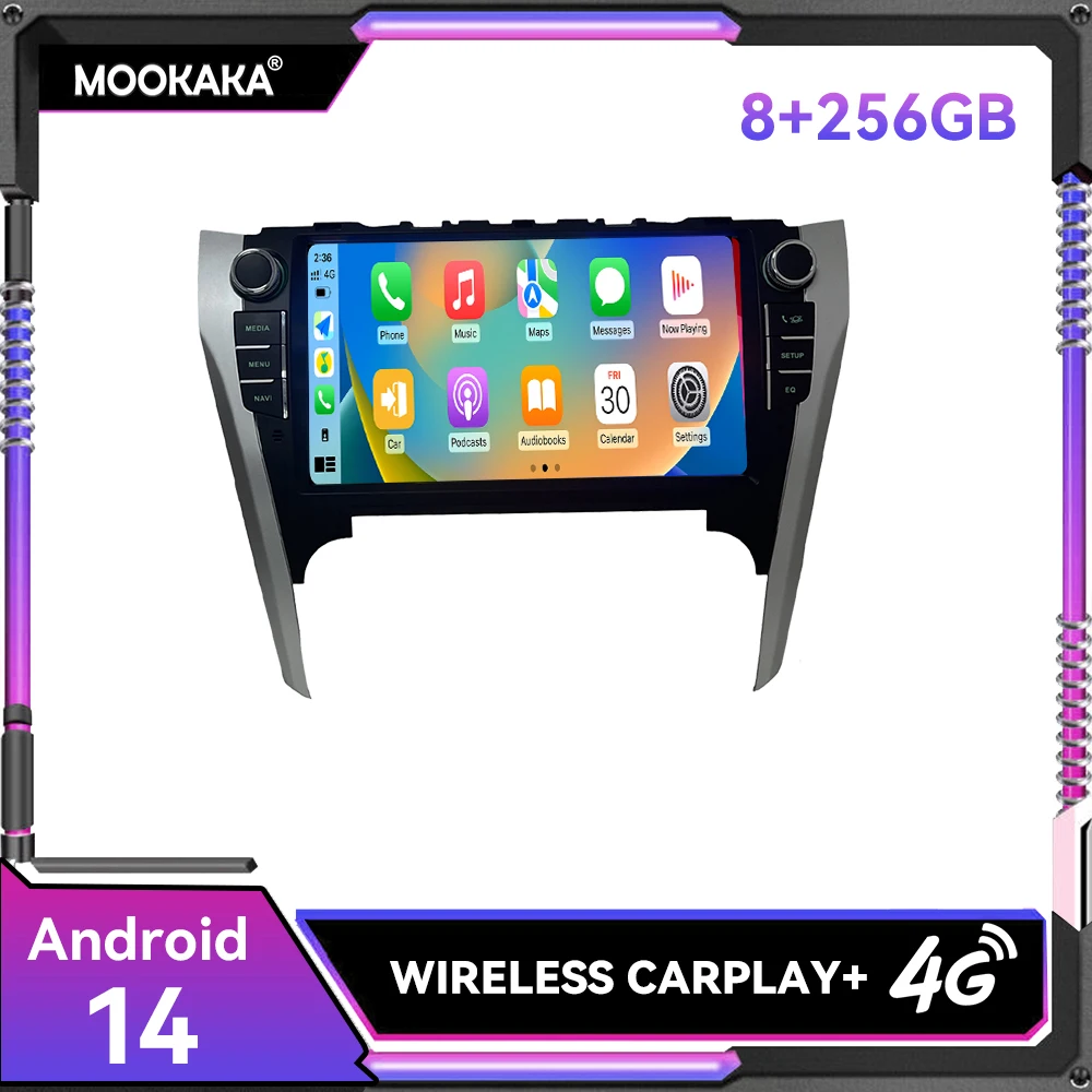 

10.1" Android 14.0 8+256GB Car Multimedia AutoRadio For Toyota Camry 2012 - 2017 Car Radio GPS Navi CarPlay Head Unit DSP Stereo
