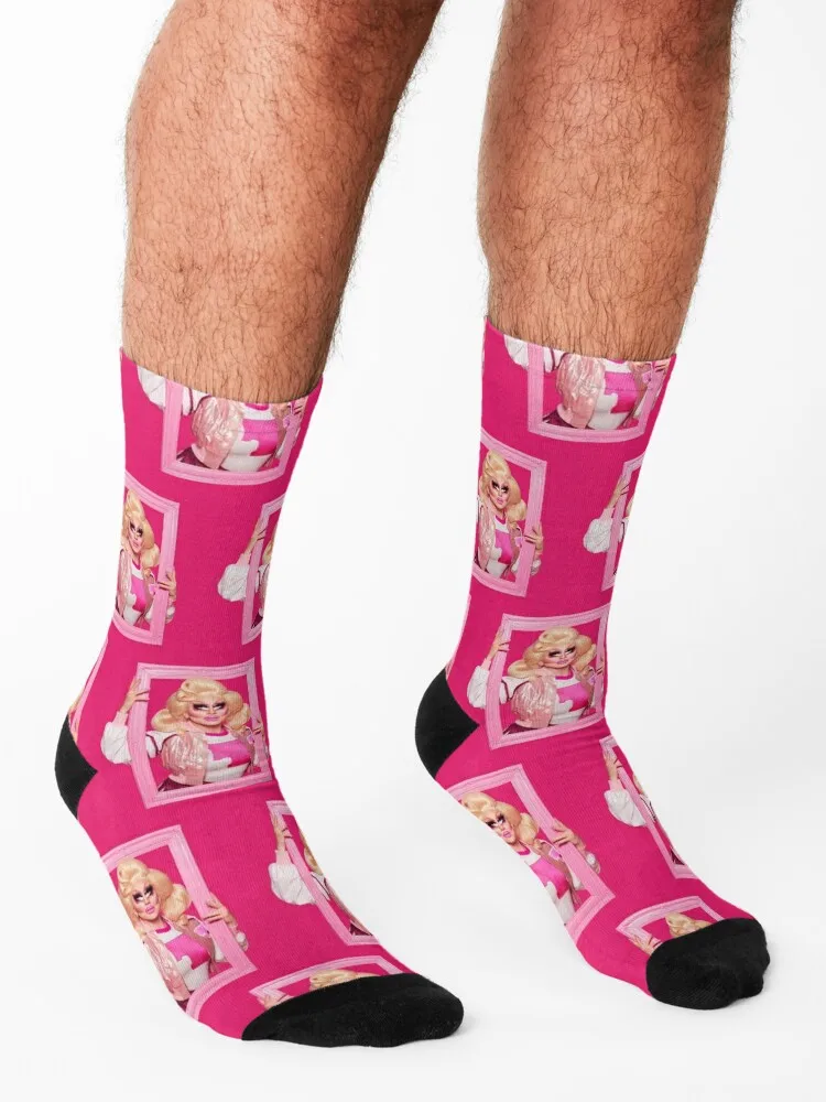 trixie mattel pattern box Socks football loose Soccer Hiking boots Socks For Man Women's