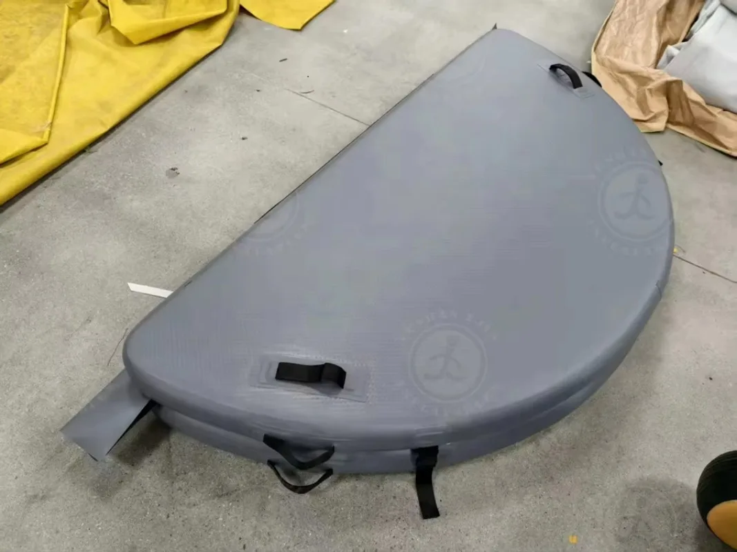 

6 8 9 10 Feet Foldable Backyard Infla Hot Tub Cover With Handle Drop Stitch Insulated Spa Cover For Home Use