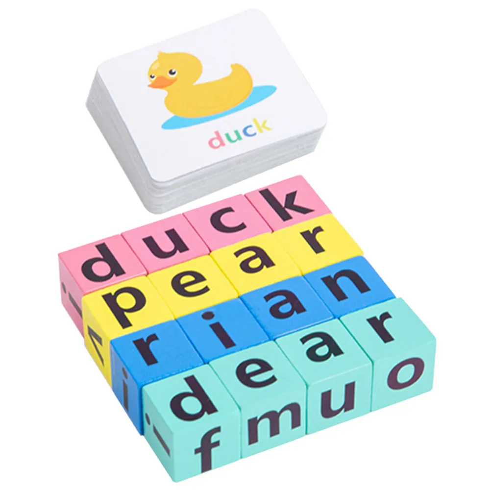

1Set Wooden Letter Matching Game for Kids Spelling Learning Educational Word Building Early Childhood Development