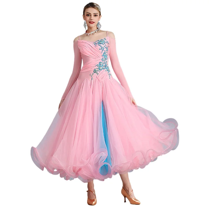 

2023 New Ballroom Dance Competition Dress For Woman Waltz Dresses Standard Dance Dress Women Ballroom Dress My827