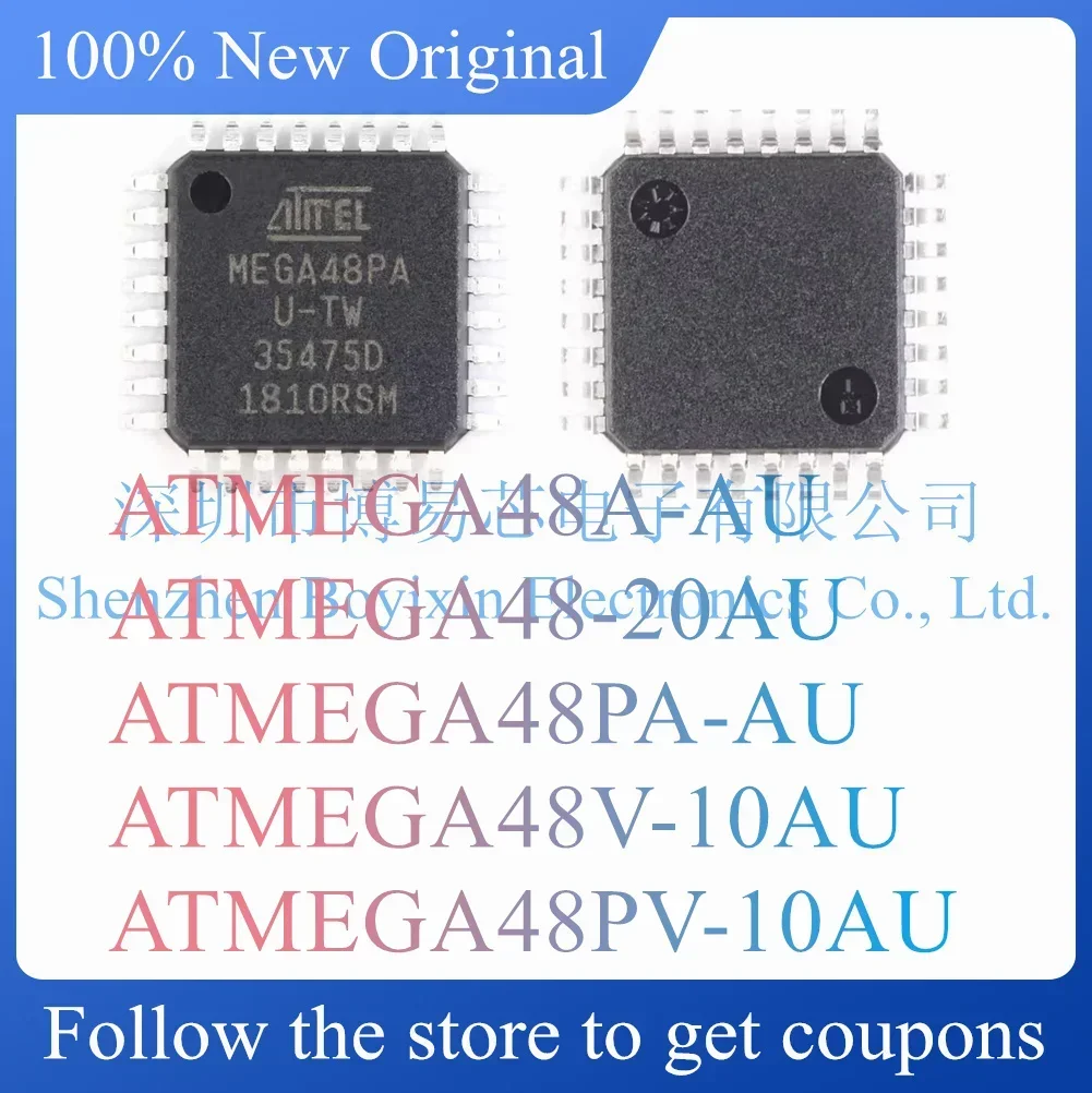 

NEW ATMEGA48A-AU ATMEGA48-20AU ATMEGA48PA-AU ATMEGA48V-10AU ATMEGA48PV-10AU Original Product