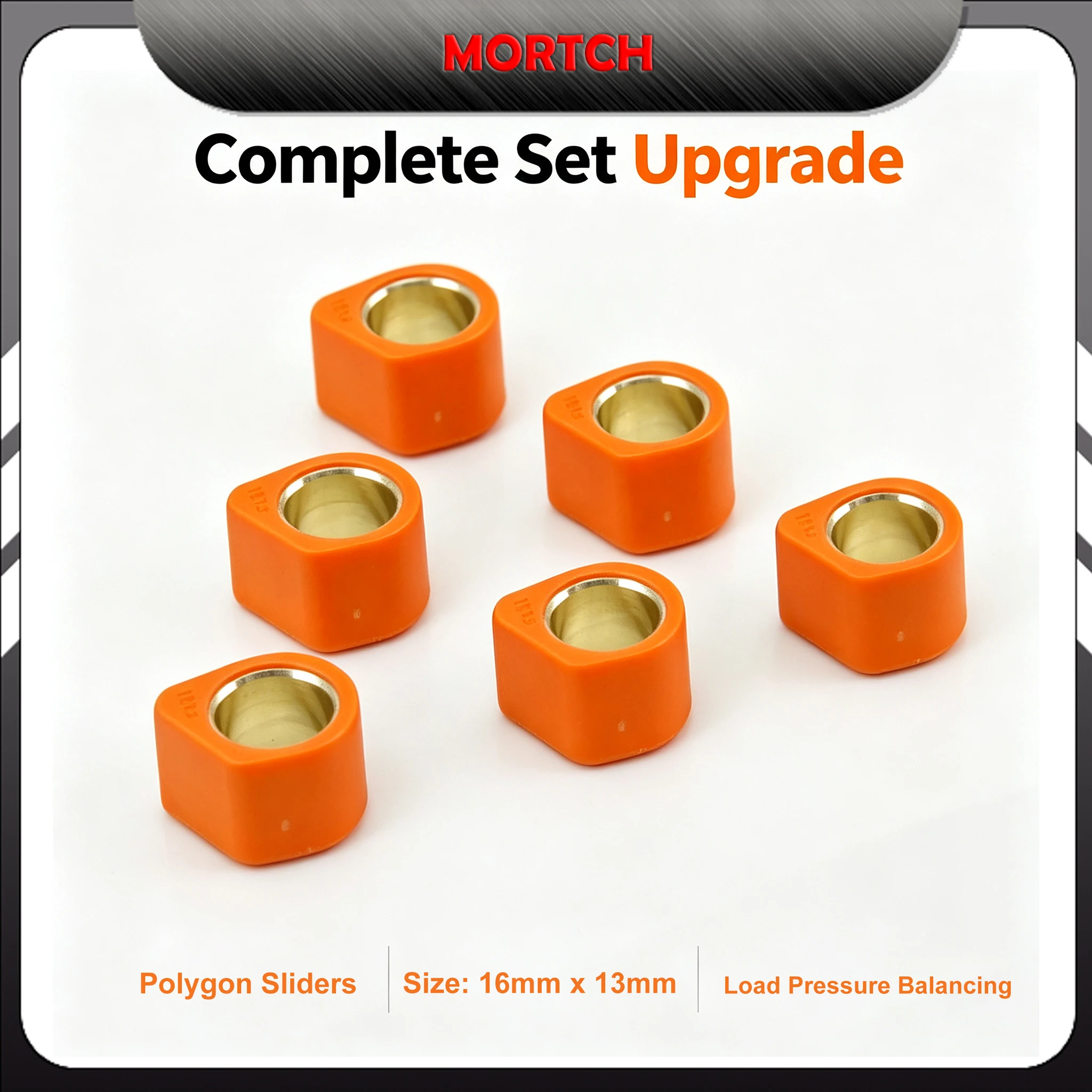 Racing Variator Roller Weights Slider 16x13mm 6.0g 50‑D4031 For GY6 50cc 139QMB Chinese 4‑Stroke Scooter Moped