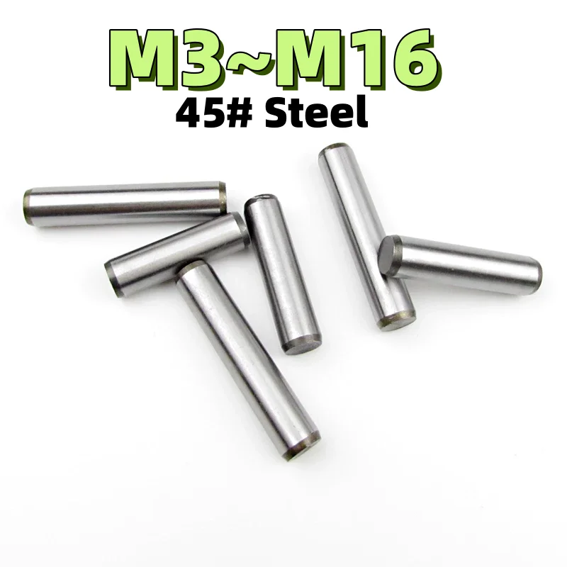 M3 M4 M5 M6 M8 M10 M12 M16 45# Steel Solid Cylindrical Dowel Pin High Strength Quench Hardened Steel Metal Fixed Parallel Pins
