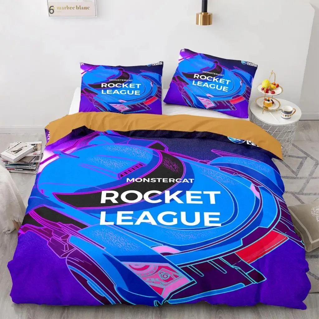 Rocket League Bedding Set para quarto infantil, capa de edredão, colcha, solteiro, gêmeo, completo, rainha, carro king size