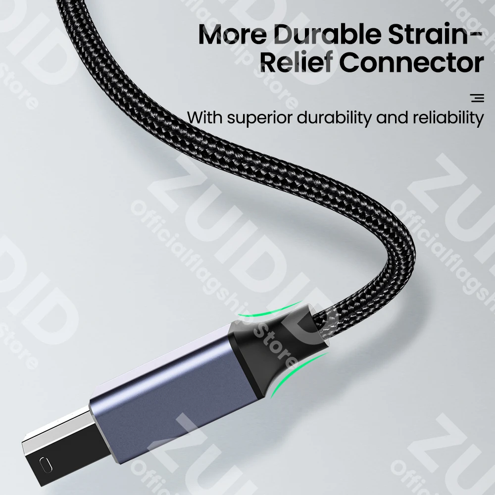 USB Type-C to USB Type B 2.0 Cable for New MacBook Pro HP Canon Brother Epson Dell Samsung Printer Type C Printer Scanner Cord