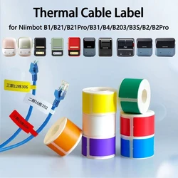 NIIMBOT Cable Labels, Thermal Labels Waterproof, Oil-Proof Cable Labels Tags For B1/B21/B3S/B203 Label Printer