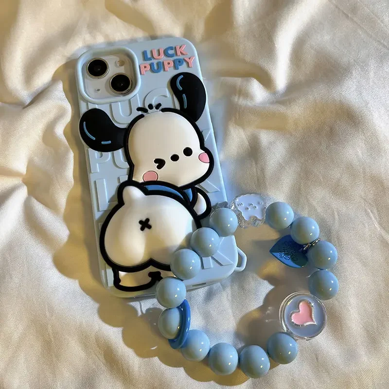 

Cute Decompression Soft Puppy Fart IPhone 13 / 12 Phone Case 11 Promax 14 Cartoon 7/8p With Bracelet XR Soft Case Phone Case