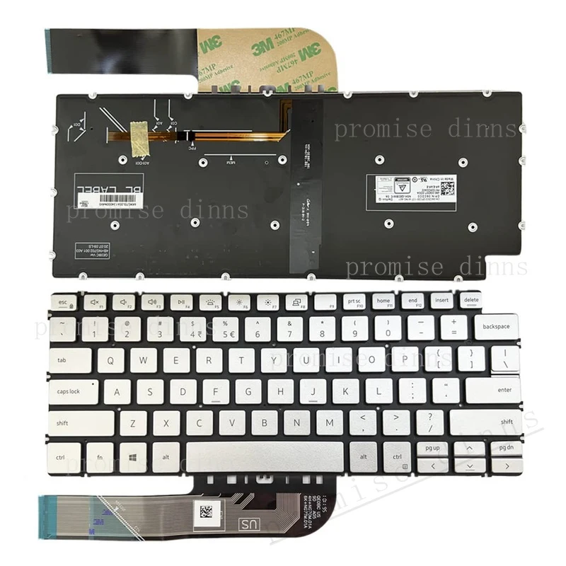 Teclado retroiluminado para portátiles M para Dell Inspiron 7490 7491 P120G