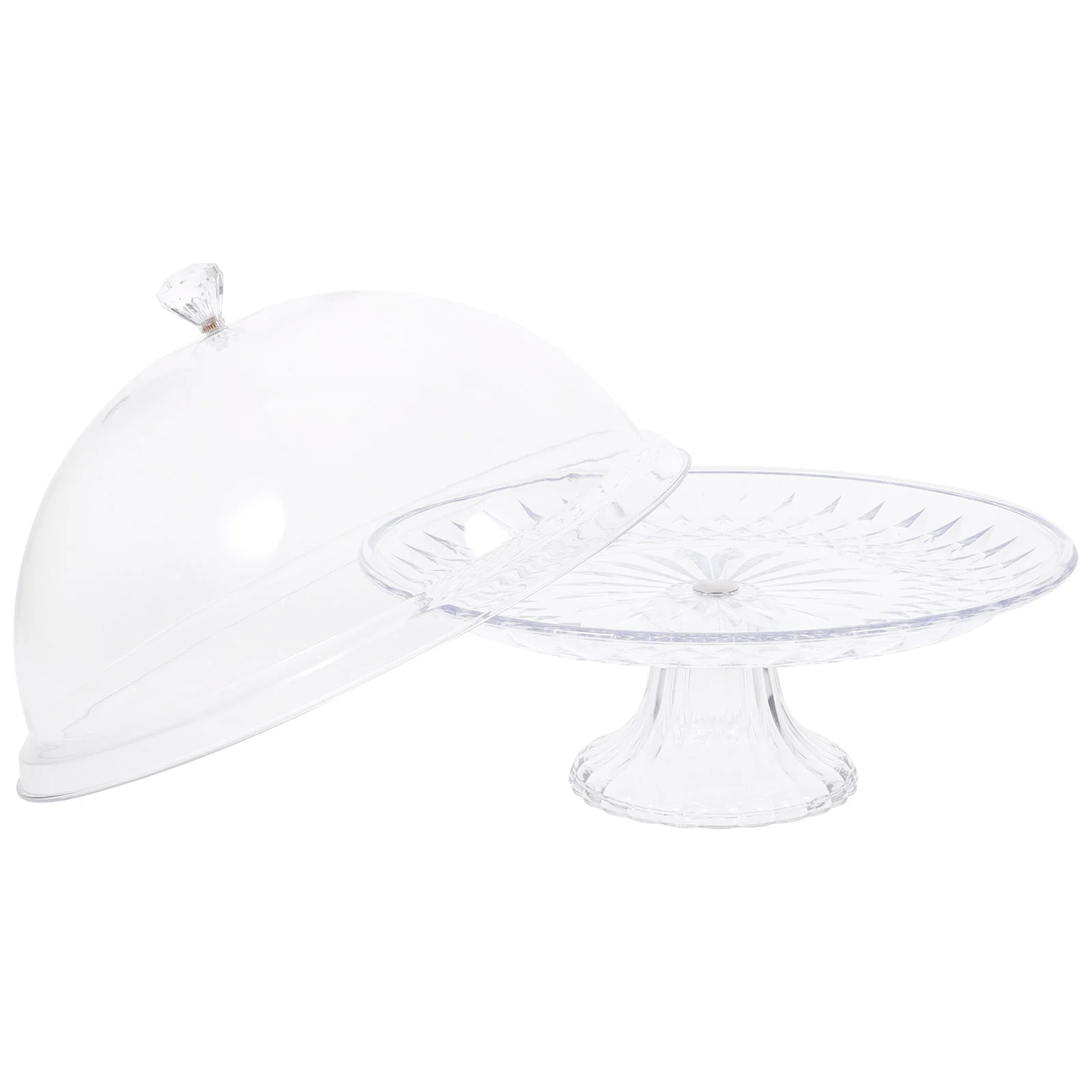 

Acrylic Cake Stand Displaying Plate Dessert Party Tray Gathering Multi-function with Dome Pan