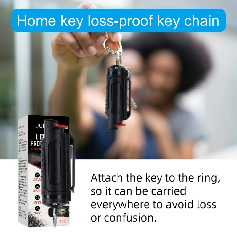 Portable Key Chain Antiloss Device, Home Key Finder, Keychain Trackers Easy Attach Fit for Bags Wallets Travel Accessory