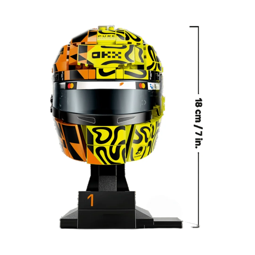 Cheap Building Blocks Lando Norris Helmet Model Toy Birthday Gifts Compatible 793pcs Celebrity Racing Driver Helmets for Adults image 3