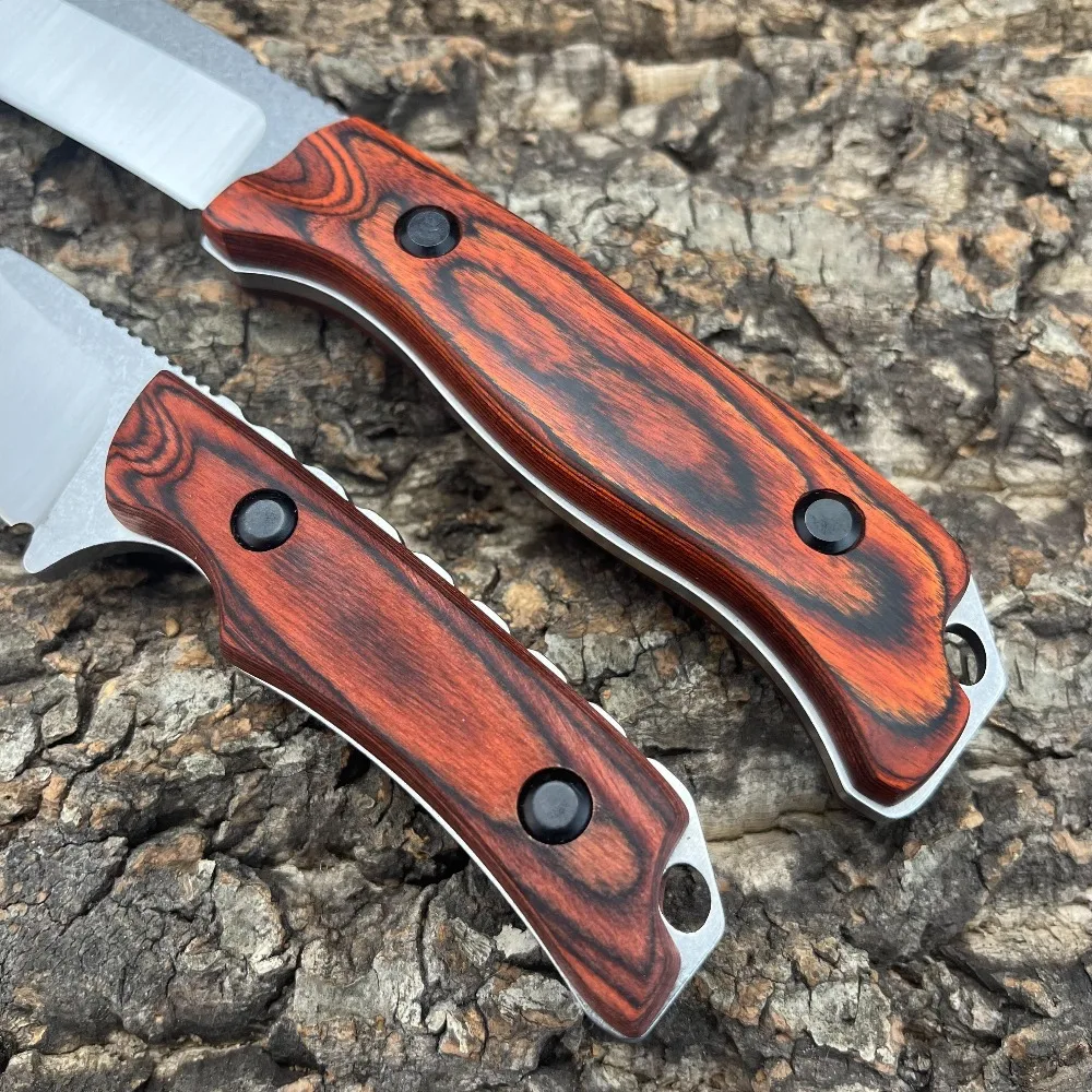 Saddle Mountain BM 15002 Hidden Canyon Hunter 15017 Outdoor Fixed Blade Knife CPM-S30V with Leather Sheath Camping Fishing view 4