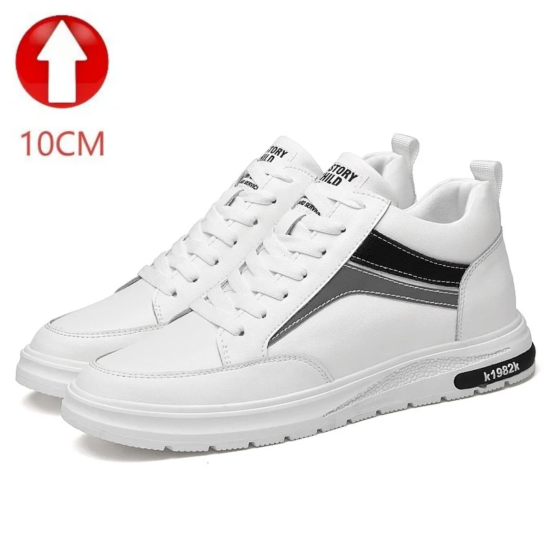 

Heel-enhancing men's and women's shoes, leather shoes, sports shoes; casual shoes; loafers, work shoes