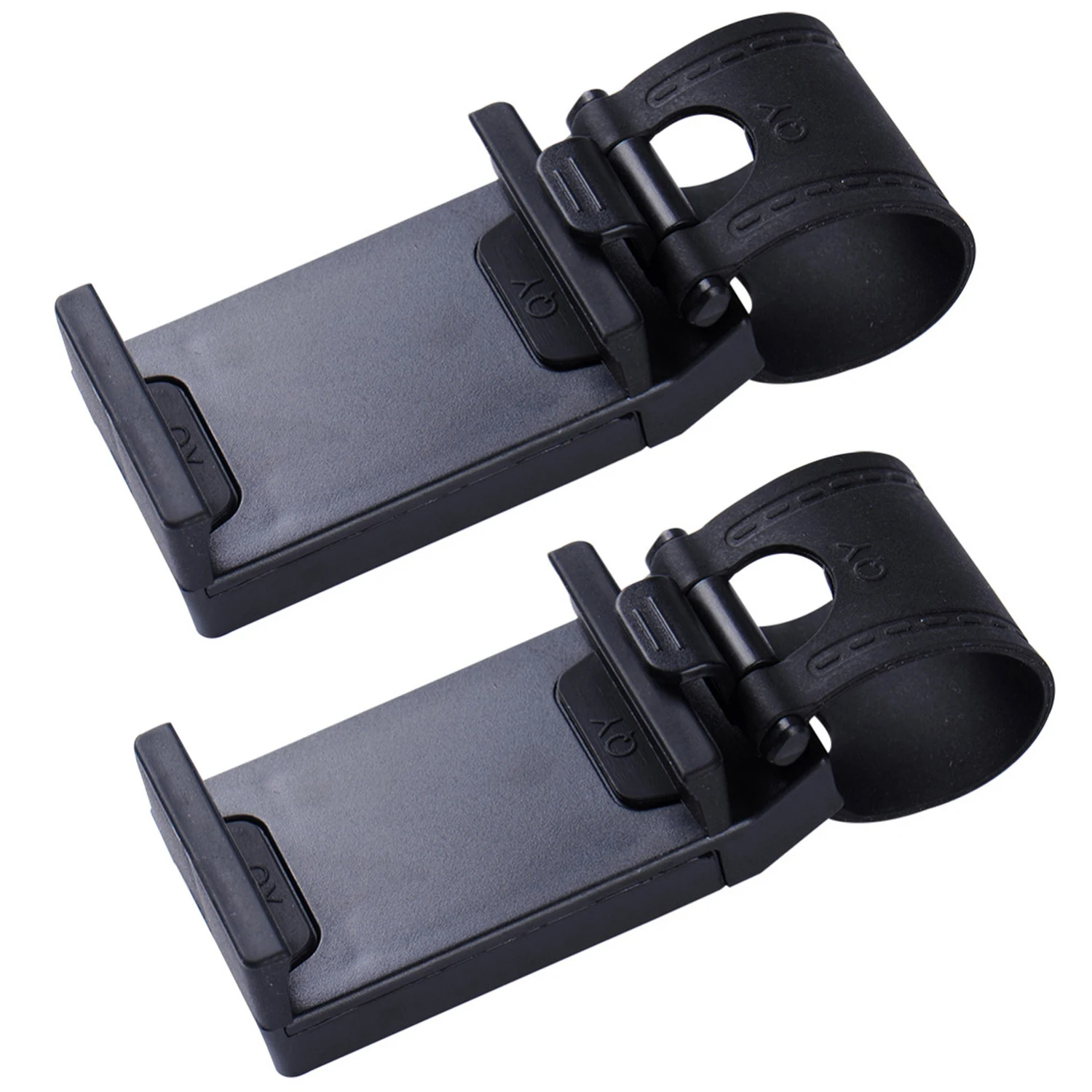 2pcs Car Steering Wheel Mobile Phone Holder Adjustable Bike Clip Mount Holder Mobile Phone GPS Stand Auto Accessories