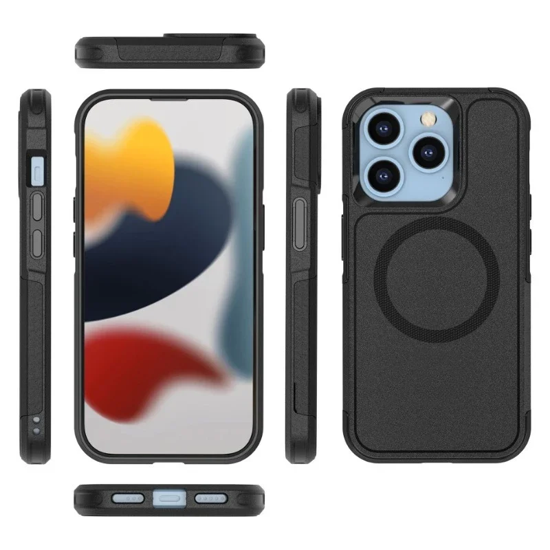 2in1 Magnetic Case for IPhone16 15 14 13 12 11 Pro Max Plus 13Mini Military Grade Drop Protective Tough Shockproof Case - Image 6