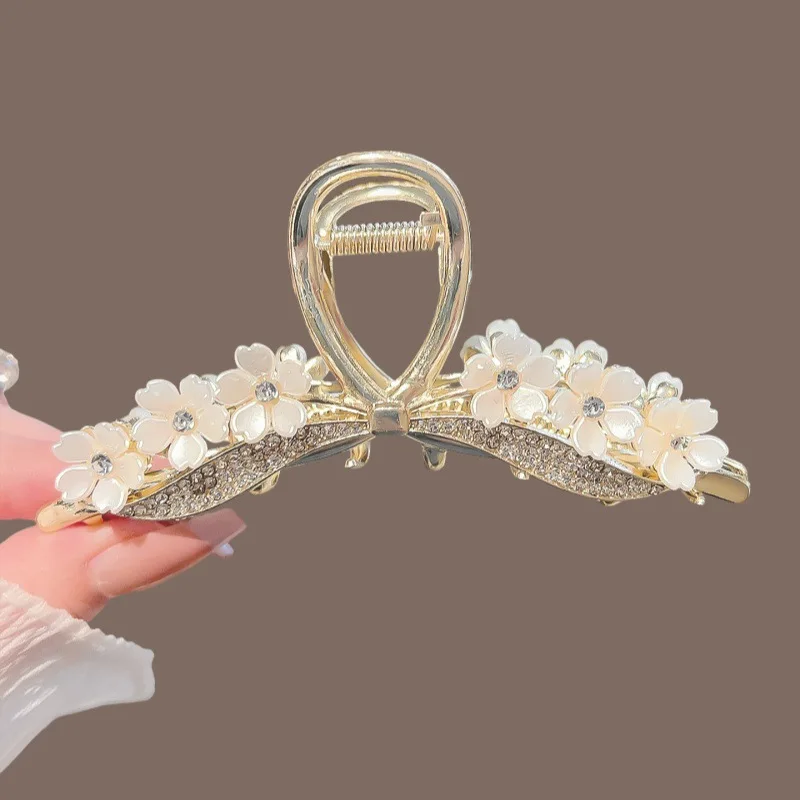 Blumen-Haarklammer für Frauen Hochsteckfrisur Dutt Pferdeschwanz-Halter Große Haarklammer für DIY-Haarstyling-Zubehör – Detail 11