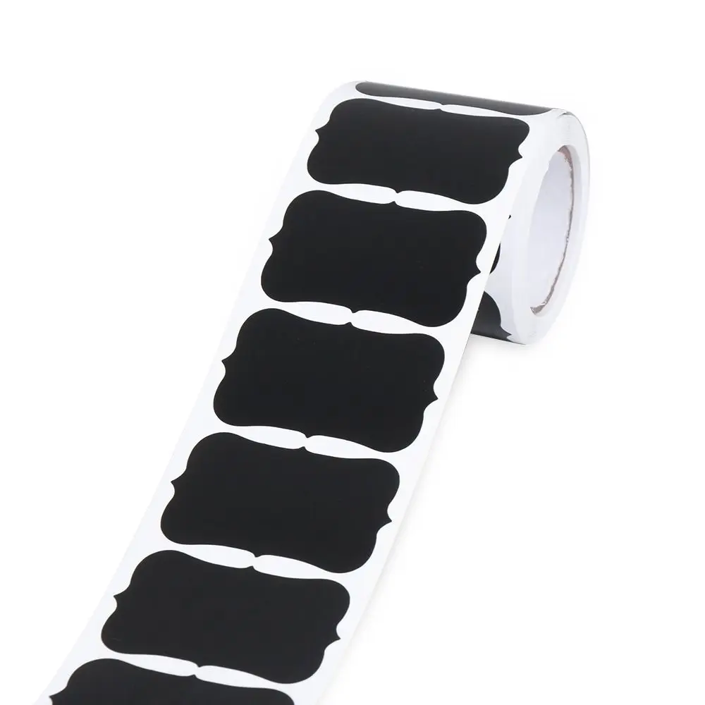 120Pcs/Roll Simple PVC Labels Stickers Removable 5 Styles Chalkboard Labels Waterproof Blackboard Labels Home & Kitchen