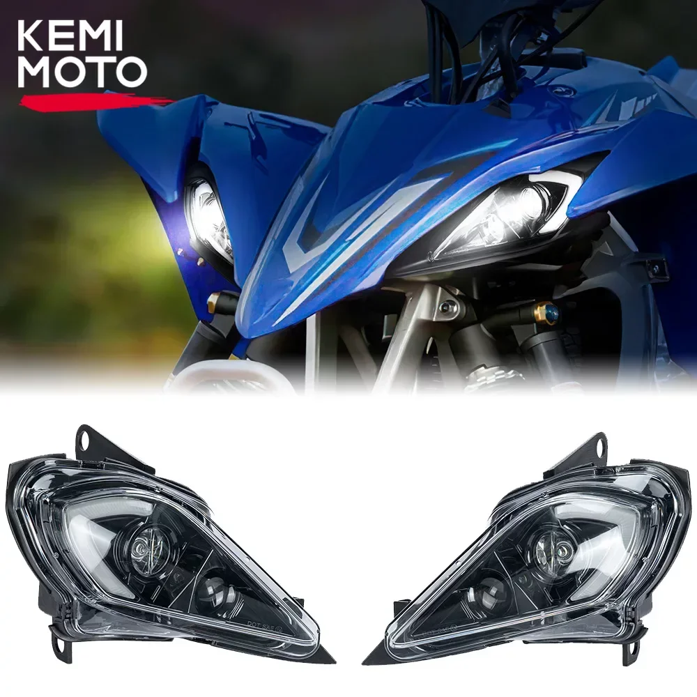 LED Headlights for Yamaha YFZ450 YFZ450R YFZ450X Wolverine 450 350 Raptor 250 350 Raptor 700 2006-2024 DRL Turn Signal Lights