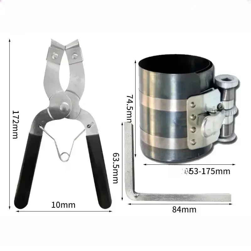 Popular  Auto Car Engine Piston Ring Installer Removal Kit Adjustable Size Piston Installer Plier Feeler Gauge Compressor Tool