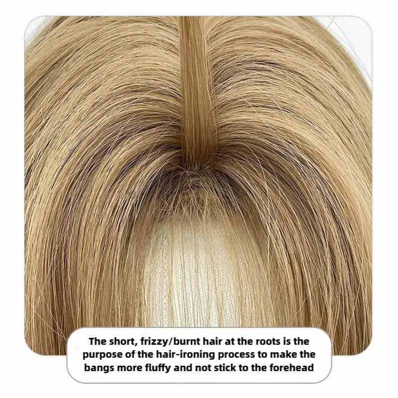 วิกผมสังเคราะห์สีน้ำตาลแอชบราวน์ทรงบ๊อบ มีหน้าม้า วิกผมสั้นแบบลอนสไตล์โลลิต้า สำหรับผู้หญิงผิวขาว ผมดูเป็นธรรมชาติ เหมาะสำหรับใส่ในชีวิตประจำวันและงานปาร์ตี้