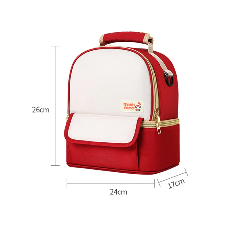 Portable Baby Diaper Bags Double Layer Mommy Cooler Backpack Large Capacity Travel Nappy Nursing Bag Milk Bottle Thermal Handbag