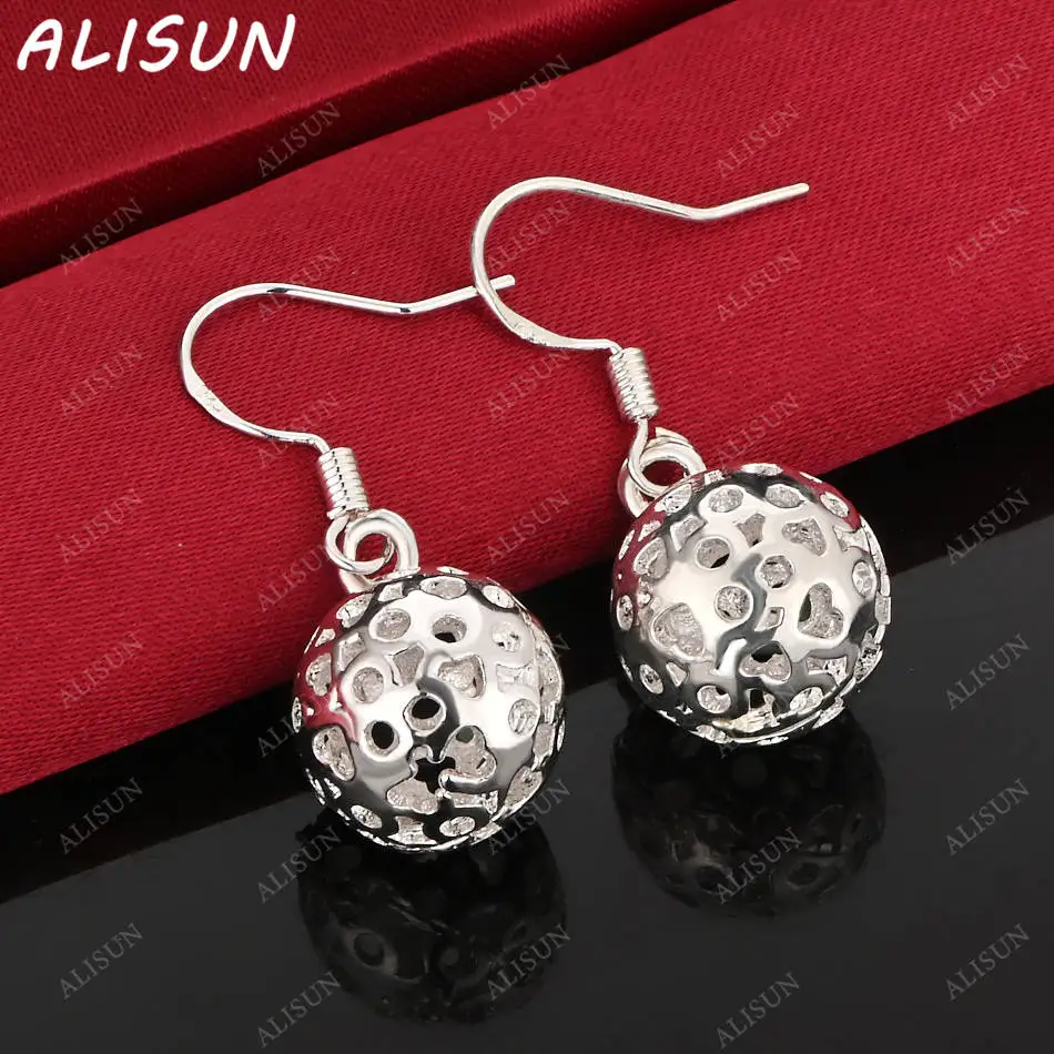 

ALISUN 925 Sterling Silver Hollow Ball Earrings Drop Earrings Charm Trend Birthday Gifts Fashion Party Fine Jewelry